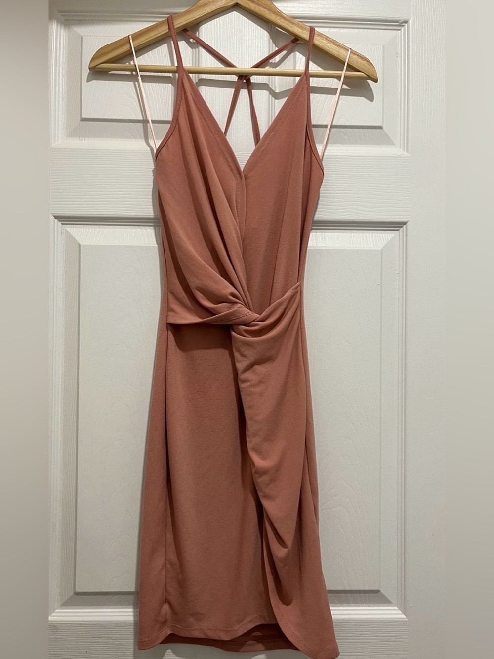 Dynamite Pink Knot-Front Dress